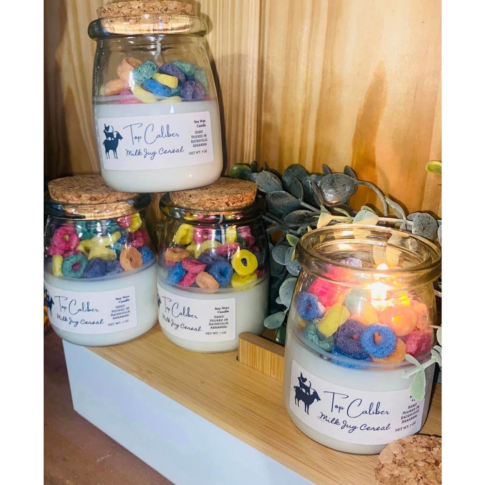 Milk Jug Cereal Fruit Loop Cereal Candle